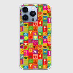 Чехол для iPhone 13 Pro с принтом Напитки в городе Новоалтайск,  |  | Тематика изображения на принте: ананасы | апельсины | бананы | бариста | бармен | веган | вегетарианец | витамины | еда | жажда | зож | кофе | кофевар | кофейные зерна | кофейня | кружка кофе | лайм | латте | лимонад | лимоны | макиат