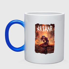 Кружка хамелеон с принтом JINX ARCANE LOL в городе Новоалтайск, керамика | меняет цвет при нагревании, емкость 330 мл | Тематика изображения на принте: akali | arcane | fan | fan art | hero | jinx | kda | kda mas | league of legends | lol | moba | акали | аркейн | герой | джинкс | кда | лига легенд | лол | моба
