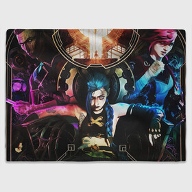 Плед 3D с принтом ARCANE JINX ОБЛОЖКА LEAGUE OF LEGENDS в городе Новоалтайск, 100% полиэстер | закругленные углы, все края обработаны. Ткань не мнется и не растягивается | akali | arcane | fan | fan art | hero | jinx | kda | kda mas | league of legends | lol | moba | акали | аркейн | герой | джинкс | кда | лига легенд | лол | моба