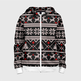 Детская толстовка 3D на молнии с принтом DEER SWEATER СВИТЕР С ОЛЕНЯМИ в городе Новоалтайск, 100% полиэстер |  манжеты и пояс оформлены широкой мягкой резинкой, двухслойный капюшон со шнурком для регулировки, спереди карманы и застежка-молния
 | 2022 | christmas | cold | deer | merry | new | snow | winter | year | буря | вязаный | год | елка | елки | ель | зима | лес | метель | мороз | новый | олени | олень | оленями | рождество | с | свитер | снег | снежинка | снежинки | холод