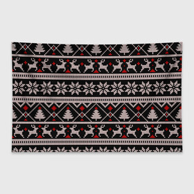 Флаг-баннер с принтом DEER SWEATER СВИТЕР С ОЛЕНЯМИ в городе Новоалтайск, 100% полиэстер | размер 67 х 109 см, плотность ткани — 95 г/м2; по краям флага есть четыре люверса для крепления | 2022 | christmas | cold | deer | merry | new | snow | winter | year | буря | вязаный | год | елка | елки | ель | зима | лес | метель | мороз | новый | олени | олень | оленями | рождество | с | свитер | снег | снежинка | снежинки | холод