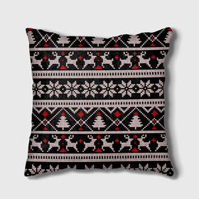 Подушка 3D с принтом DEER SWEATER СВИТЕР С ОЛЕНЯМИ в городе Новоалтайск, наволочка – 100% полиэстер, наполнитель – холлофайбер (легкий наполнитель, не вызывает аллергию). | состоит из подушки и наволочки. Наволочка на молнии, легко снимается для стирки | 2022 | christmas | cold | deer | merry | new | snow | winter | year | буря | вязаный | год | елка | елки | ель | зима | лес | метель | мороз | новый | олени | олень | оленями | рождество | с | свитер | снег | снежинка | снежинки | холод