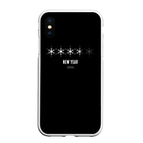Чехол для iPhone XS Max матовый с принтом NEW YEAR - LOADING в городе Новоалтайск, Силикон | Область печати: задняя сторона чехла, без боковых панелей | 2022 | bad | christmas | cold | hipster | ho | klaus | loading | merry | new | santa | snow | winter | year | год | дед | загрузка | зима | к | клаус | мороз | нам | новый | праздник | приходит | рождество | санта | снег | хипстер 