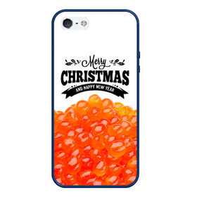Чехол для iPhone 5/5S матовый с принтом ИКРА - Merry Christmas в городе Новоалтайск, Силикон | Область печати: задняя сторона чехла, без боковых панелей | merry christmas | бутерброд | икра | новый год | праздники | рождество | салаты | угощения