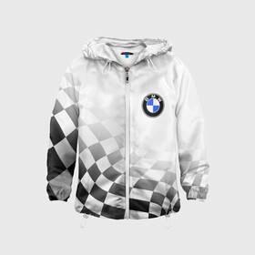 Детская ветровка 3D с принтом BMW БМВ СПОРТ ФИНИШНЫЙ ФЛАГ в городе Новоалтайск, 100% полиэстер | подол и капюшон оформлены резинкой с фиксаторами, по бокам два кармана без застежек, один потайной карман на груди | auto | bmw | авто | автомобиль | бмв | бумер | бэха | марка | машина | спорт | финишный | флаг