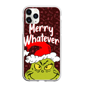 Чехол для iPhone 11 Pro матовый с принтом ГРИНЧ | GRINCH | WHATEVER в городе Новоалтайск, Силикон |  | 2020 | 2021 | 2022 | christmas | grinch | merry | santa | whatever | гринч | дед мороз | леденец | нг | новогодний | новый год | олени | рождество | санта клаус | свитер | узоры