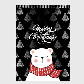 Скетчбук с принтом MERRY CHRISTMAS BEARS в городе Новоалтайск, 100% бумага
 | 48 листов, плотность листов — 100 г/м2, плотность картонной обложки — 250 г/м2. Листы скреплены сверху удобной пружинной спиралью | 2021 | 2022 | new year | деда мороза | зима | к нам приходит | как у всех | костюм | медвежонок | мишка | новогодний | новый год | праздник | рекомендации | рождество | снег | снежинки | снежок | узор | хочу