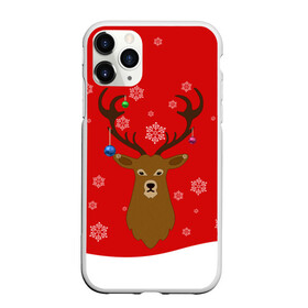 Чехол для iPhone 11 Pro Max матовый с принтом Новогодний олень New Years Deer в городе Новоалтайск, Силикон |  | 2021 | 2022 | happy new year | happy new year 2022 | новый год | олень | снег | снежинки | снежный олень | сугроб