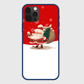 Чехол для iPhone 12 Pro Max с принтом Новогодний санта New Years Santa в городе Новоалтайск, Силикон |  | 2021 | 2022 | happy new year | happy new year 2022 | santa | дед мороз | новый год | подарки | санта | снег | снегопад | снежинки | сугроб