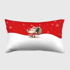 Подушка 3D антистресс с принтом Новогодний санта New Years Santa в городе Новоалтайск, наволочка — 100% полиэстер, наполнитель — вспененный полистирол | состоит из подушки и наволочки на молнии | 2021 | 2022 | happy new year | happy new year 2022 | santa | дед мороз | новый год | подарки | санта | снег | снегопад | снежинки | сугроб