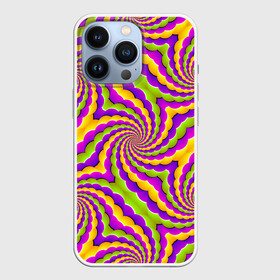 Чехол для iPhone 13 Pro с принтом Красочная Оптическая Иллюзия Вращения в городе Новоалтайск,  |  | Тематика изображения на принте: абстракция | аум | галлюцинация | зазеркалье | игра ума | иллюзии | индиго | майя | мантра | медитация | мираж | неон | нирвана | обман зрения | ом | оптические иллюзии | просветление | психоделика