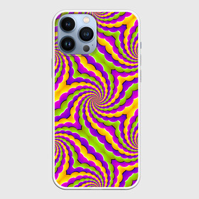 Чехол для iPhone 13 Pro Max с принтом Красочная Оптическая Иллюзия Вращения в городе Новоалтайск,  |  | Тематика изображения на принте: абстракция | аум | галлюцинация | зазеркалье | игра ума | иллюзии | индиго | майя | мантра | медитация | мираж | неон | нирвана | обман зрения | ом | оптические иллюзии | просветление | психоделика