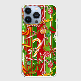 Чехол для iPhone 13 Pro с принтом Рождественские леденцы в городе Новоалтайск,  |  | Тематика изображения на принте: дед мороз | декор | конфеты | леденцы | новогодние | новый год | подарки | рождественские | рождество | санта | санта клаус