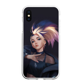 Чехол для iPhone XS Max матовый с принтом АКАЛИ BADDEST в городе Новоалтайск, Силикон | Область печати: задняя сторона чехла, без боковых панелей | akali | baddest | k da | kda | league of legends | lol | акали | кда | лига легенд | лол