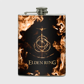 Фляга с принтом Elden Ring Logo в городе Новоалтайск, металлический корпус | емкость 0,22 л, размер 125 х 94 мм. Виниловая наклейка запечатывается полностью | elden ring | игра элден ринг | кольцо элдена | элден | элден ринг