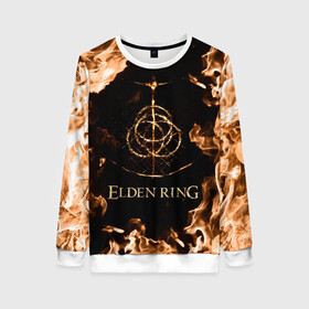 Женский свитшот 3D с принтом Elden Ring Logo в городе Новоалтайск, 100% полиэстер с мягким внутренним слоем | круглый вырез горловины, мягкая резинка на манжетах и поясе, свободная посадка по фигуре | elden ring | игра элден ринг | кольцо элдена | элден | элден ринг