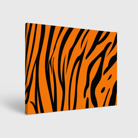 Холст прямоугольный с принтом Текстура тигра/tiger в городе Новоалтайск, 100% ПВХ |  | tiger | кошка | оранжевый черный | символ 22 года | текстура | тигр