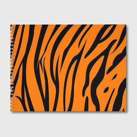 Альбом для рисования с принтом Текстура тигра/tiger в городе Новоалтайск, 100% бумага
 | матовая бумага, плотность 200 мг. | Тематика изображения на принте: tiger | кошка | оранжевый черный | символ 22 года | текстура | тигр