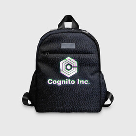 Детский рюкзак 3D с принтом Экран Cognito Inc в городе Новоалтайск, 100% полиэстер | лямки с регулируемой длиной, сверху петелька, чтобы рюкзак можно было повесить на вешалку. Основное отделение закрывается на молнию, как и внешний карман. Внутри дополнительный карман. По бокам два дополнительных кармашка | знак | лого | надпись | помехи | экран