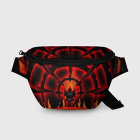 Поясная сумка 3D с принтом DARKEST DUNGEON   ТЕМНЕЙШЕЕ ПОДЗЕМЕЛЬЕ   ФАКЕЛ в городе Новоалтайск, 100% полиэстер | плотная ткань, ремень с регулируемой длиной, внутри несколько карманов для мелочей, основное отделение и карман с обратной стороны сумки застегиваются на молнию | darkest dungeon | darkest dungeon 2 | ад | арт | готика | игра | огонь | пламя | темнейшее подземелье | ужасы