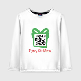 Детский лонгслив хлопок с принтом QR Christmas в городе Новоалтайск, 100% хлопок | круглый вырез горловины, полуприлегающий силуэт, длина до линии бедер | coronavirus | covid | covid19 | qr code | qr код | sputnik | вакцина | вакцинация | вирус | здоровье | изоляция | иммунитет | карантин | ковид | код | корона | коронавирус | маркировка | маска | матрица | п | пандемия