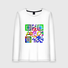 Женский лонгслив хлопок с принтом Color QR в городе Новоалтайск, 100% хлопок |  | coronavirus | covid | covid19 | qr code | qr код | sputnik | вакцина | вакцинация | вирус | здоровье | изоляция | иммунитет | карантин | ковид | код | корона | коронавирус | маркировка | маска | матрица | п | пандемия