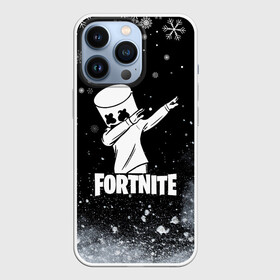 Чехол для iPhone 13 Pro с принтом НОВОГОДНИЙ FORTNITE MARSHMELLO. в городе Новоалтайск,  |  | Тематика изображения на принте: fortnite | fortnite 2 | fortnite x | game | marshmello | игра | маршмелло | новогодний | снежинки | фортнайт | фортнайт 2 | фортнайт глава 2