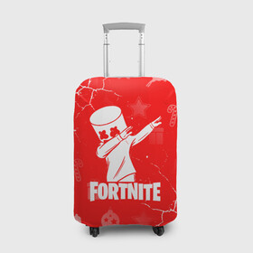 Чехол для чемодана 3D с принтом [Fortnite]   Marshmello новогодний. в городе Новоалтайск, 86% полиэфир, 14% спандекс | двустороннее нанесение принта, прорези для ручек и колес | fortnite | fortnite 2 | fortnite x | marshmello | маршмелло | новогодний | новогодний узор | снежинки | трещены | узор | фортнайт | фортнайт 2 | фортнайт глава 2