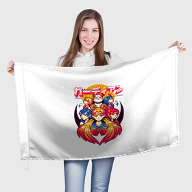Флаг 3D с принтом Sailor Soldiers | Воины в матросках в городе Новоалтайск, 100% полиэстер | плотность ткани — 95 г/м2, размер — 67 х 109 см. Принт наносится с одной стороны | sailor moon | ами мидзуно | аниме | воины в матросках | войны в мотросках | луна в мотроске | лунная призма | макото кино | манга | минако айно | рэй хино | сейлор венера | сейлор воины | сейлор марс