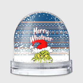 Игрушка Снежный шар с принтом MERRY WHATEVER | GRINCH в городе Новоалтайск, Пластик | Изображение внутри шара печатается на глянцевой фотобумаге с двух сторон | 2020 | 2021 | 2022 | christmas | grinch | merry | santa | whatever | гринч | дед мороз | леденец | нг | новогодний | новый год | олени | рождество | санта клаус | свитер | узоры