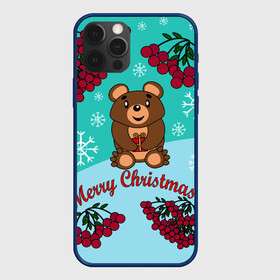 Чехол для iPhone 12 Pro Max с принтом Мишка и рождество в городе Новоалтайск, Силикон |  | Тематика изображения на принте: 2022 | merry christmas | ветки | год тигра | детский | животные | зима | зимний | лес | медведь | мишка | мультяшный | новогодний | новый год | подарок | праздничный | рождество | рябина | снег | снегопад
