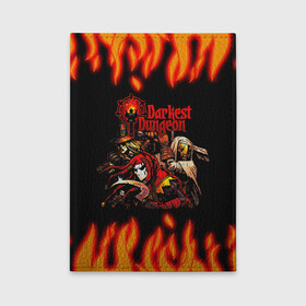 Обложка для автодокументов с принтом Darkest Dungeon Heroes в городе Новоалтайск, натуральная кожа |  размер 19,9*13 см; внутри 4 больших “конверта” для документов и один маленький отдел — туда идеально встанут права | darkest dungeon | могильная воровка | прокаженный | темнейшее подземелье | темное подземелье | шут