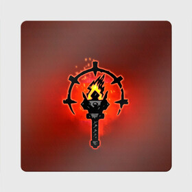 Магнит виниловый Квадрат с принтом Darkest Dungeon Факел в городе Новоалтайск, полимерный материал с магнитным слоем | размер 9*9 см, закругленные углы | darkest dungeon | fire | flame | torch | огонь | пламя | темнейшее подземелье | темное подземелье