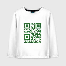 Детский лонгслив хлопок с принтом QR Jamaica в городе Новоалтайск, 100% хлопок | круглый вырез горловины, полуприлегающий силуэт, длина до линии бедер | coronavirus | covid | covid19 | qr code | qr код | sputnik | вакцина | вакцинация | вирус | здоровье | изоляция | иммунитет | карантин | ковид | код | корона | коронавирус | маркировка | маска | матрица | п | пандемия