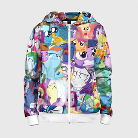 Детская толстовка 3D на молнии с принтом My Little Pony Персонажи в городе Новоалтайск, 100% полиэстер |  манжеты и пояс оформлены широкой мягкой резинкой, двухслойный капюшон со шнурком для регулировки, спереди карманы и застежка-молния
 | friendship is magic | mlp | my little pony | pinky pie | pony | spike | swag | sweaty ba | дружба | искорка | крошка бель | литл пони | маленькие пони | мой маленький пони | мульфтфильм | пони | поняши | поняшки | сва