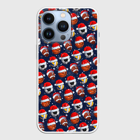 Чехол для iPhone 13 Pro с принтом Новогодние мячи   New Years Balls в городе Новоалтайск,  |  | Тематика изображения на принте: ball | christmas | баскетбол | волейбол | зима | мяч | новый год | регби | рождество | снег | снежинка | спорт | футбол