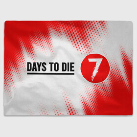 Плед 3D с принтом 7 DAYS TO DIE | Полутона в городе Новоалтайск, 100% полиэстер | закругленные углы, все края обработаны. Ткань не мнется и не растягивается | 7 days to die | days | die | logo | zombie | дай | дейс | зомби | игра | игры | лого | логотип | полутона | севен | севен дейс | символ | символы | хоррор