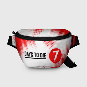 Поясная сумка 3D с принтом 7 DAYS TO DIE | Полутона в городе Новоалтайск, 100% полиэстер | плотная ткань, ремень с регулируемой длиной, внутри несколько карманов для мелочей, основное отделение и карман с обратной стороны сумки застегиваются на молнию | 7 days to die | days | die | logo | zombie | дай | дейс | зомби | игра | игры | лого | логотип | полутона | севен | севен дейс | символ | символы | хоррор