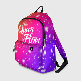 Рюкзак 3D с принтом QUEEN FLOW   КОРОЛЕВА ПОТОКА   STAR GRADIENT в городе Новоалтайск, 100% полиэстер | лямки с регулируемой длиной, сверху петелька, чтобы рюкзак можно было повесить на вешалку. Основное отделение закрывается на молнию, как и внешний карман. Внутри два дополнительных кармана, один из которых закрывается на молнию. По бокам два дополнительных кармашка | netflix | queen flow | королева потока | нетфликс | сериал | супергерой | фильмы