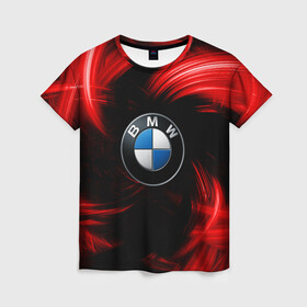 Женская футболка 3D с принтом BMW RED BEAST в городе Новоалтайск, 100% полиэфир ( синтетическое хлопкоподобное полотно) | прямой крой, круглый вырез горловины, длина до линии бедер | autosport | bmw | motorsport | авто | автоспорт | бмв | в тренде | красный | машина | подарок | популярое | рекомендации | спорт