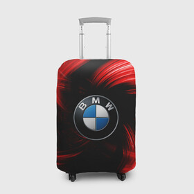 Чехол для чемодана 3D с принтом BMW RED BEAST в городе Новоалтайск, 86% полиэфир, 14% спандекс | двустороннее нанесение принта, прорези для ручек и колес | autosport | bmw | motorsport | авто | автоспорт | бмв | в тренде | красный | машина | подарок | популярое | рекомендации | спорт