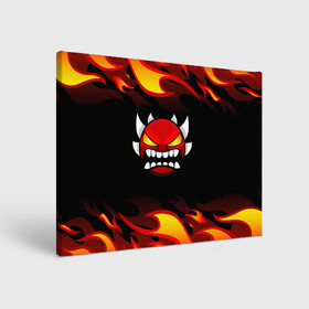 Холст прямоугольный с принтом Geometry Dash Fire в городе Новоалтайск, 100% ПВХ |  | 2d | arcade | demon | game | geometry dash | levels | meltdown | robtop | smile | аркада | геометрический тире | демон | раннер | смайлы | уровни | эмоции