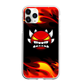 Чехол для iPhone 11 Pro матовый с принтом Geometry Dash Fire в городе Новоалтайск, Силикон |  | 2d | arcade | demon | game | geometry dash | levels | meltdown | robtop | smile | аркада | геометрический тире | демон | раннер | смайлы | уровни | эмоции