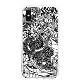 Чехол для iPhone XS Max матовый с принтом Черно белый треш в городе Новоалтайск, Силикон | Область печати: задняя сторона чехла, без боковых панелей | абстракция | пестрый | узор | черно белое | яркий