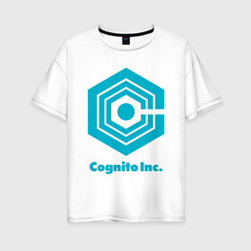 Женская футболка хлопок Oversize с принтом Корпорация Заговор Cognito Inc в городе Новоалтайск, 100% хлопок | свободный крой, круглый ворот, спущенный рукав, длина до линии бедер
 | cognito inc | inside job | shadow government | когнито | корпорация заговор | мультфильм | рейган ридли | теневое правительство | теории заговора