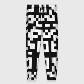 Женские брюки 3D с принтом qr code куаркод в городе Новоалтайск, полиэстер 100% | прямой крой, два кармана без застежек по бокам, с мягкой трикотажной резинкой на поясе и по низу штанин. В поясе для дополнительного комфорта — широкие завязки | covid | qr code | антикороновирус | ковид | куаркод | привика
