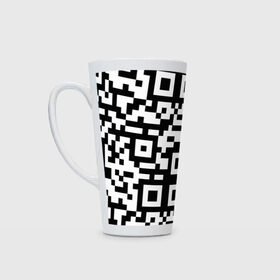 Кружка Латте с принтом qr code куаркод в городе Новоалтайск, Белая керамика | Объем 480 мл; Высота 150 мм; Диаметр 90 мм | covid | qr code | антикороновирус | ковид | куаркод | привика