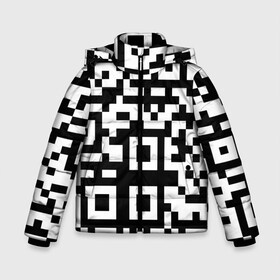 Зимняя куртка для мальчиков 3D с принтом qr code куаркод в городе Новоалтайск, ткань верха — 100% полиэстер; подклад — 100% полиэстер, утеплитель — 100% полиэстер | длина ниже бедра, удлиненная спинка, воротник стойка и отстегивающийся капюшон. Есть боковые карманы с листочкой на кнопках, утяжки по низу изделия и внутренний карман на молнии. 

Предусмотрены светоотражающий принт на спинке, радужный светоотражающий элемент на пуллере молнии и на резинке для утяжки | covid | qr code | антикороновирус | ковид | куаркод | привика