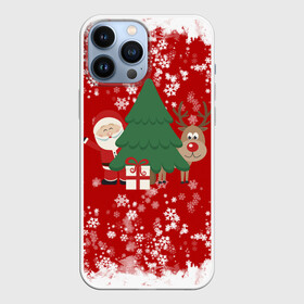 Чехол для iPhone 13 Pro Max с принтом Новогоднее настроение | Santa в городе Новоалтайск,  |  | Тематика изображения на принте: 2021 | 2022 | happy new year 2022 | дед мороз | дед мороз и олень | елка | новый год | новый год 2022 | олень | праздник | санта
