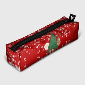 Пенал школьный 3D с принтом Новогоднее настроение Santa в городе Новоалтайск, 100% полиэстер | плотная ткань, застежка на молнии | Тематика изображения на принте: 2021 | 2022 | happy new year 2022 | дед мороз | дед мороз и олень | елка | новый год | новый год 2022 | олень | праздник | санта